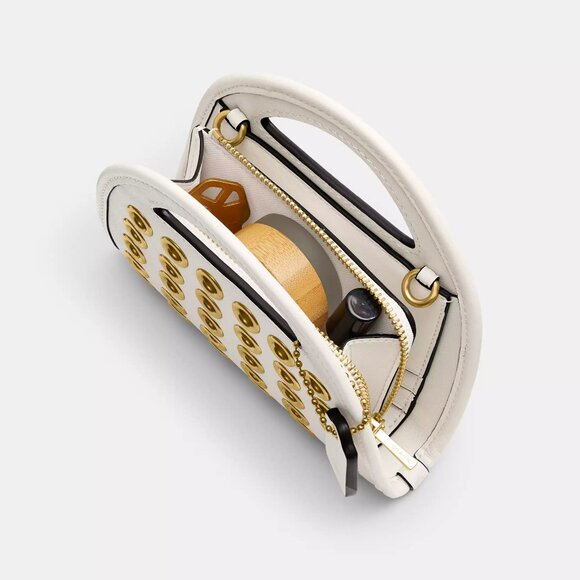 ❤️ Coach Top Handle Card Case With Grommets - Picture 4 of 12